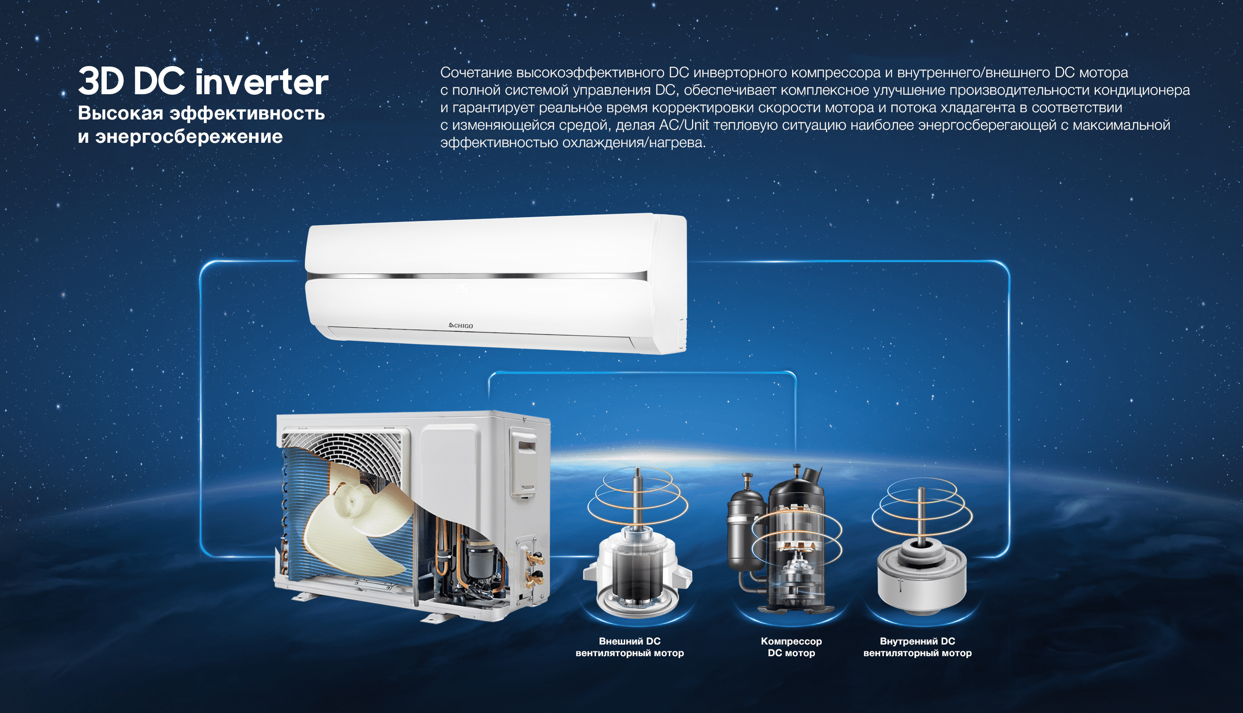 фото Техносинтез кондиционер chigo moon inverter