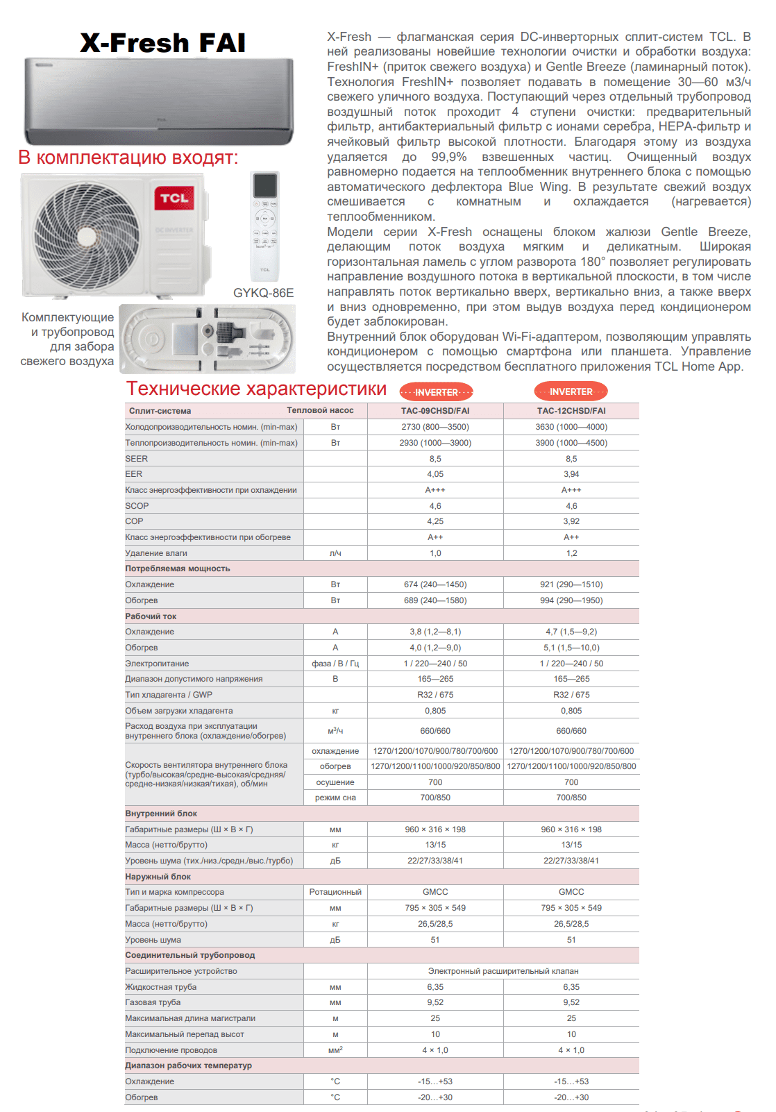 фото Техносинтез кондиционер tcl x-fresh fai (inverter)
