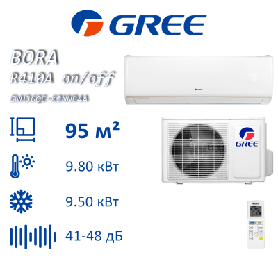 Кондиционер Gree Bora R410A (On-Off) GWH36QE-K3NNB4A